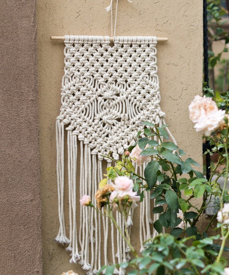 Rustic Reach Handmade Cotton Macrame Wall Hanging - Boho Tapestry 26.7"