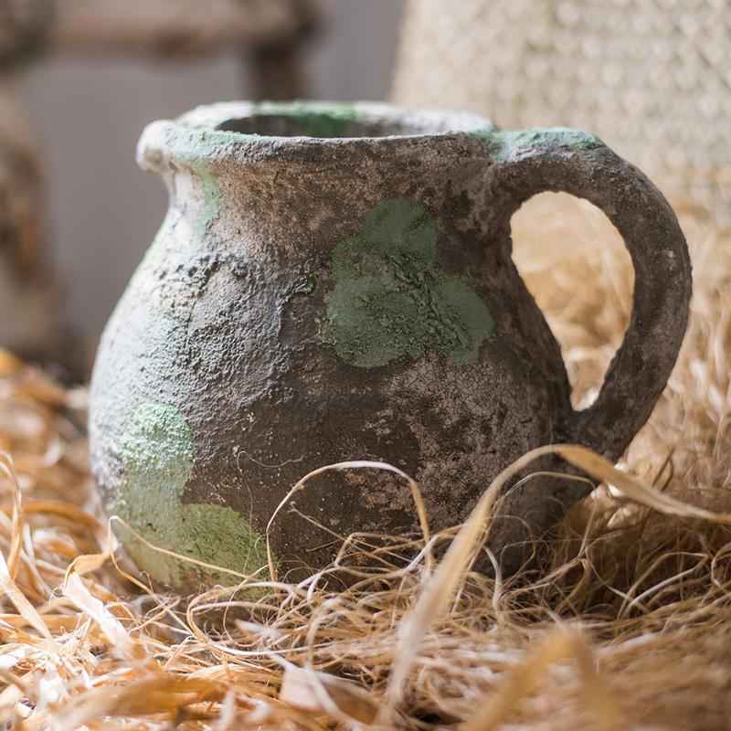 Rustic Reach Pompeii Cement Floral Jar