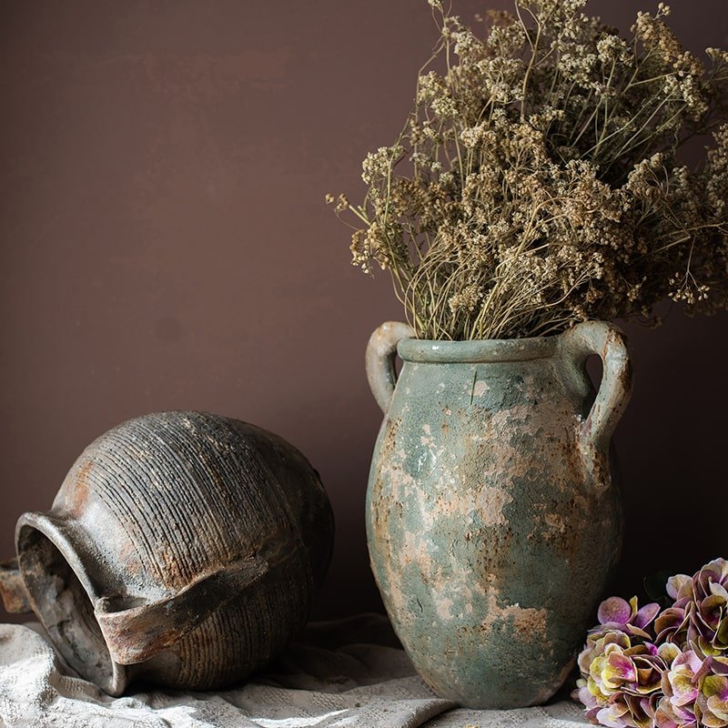 Rustic Reach Restoration Ancient Jar in Different Styles