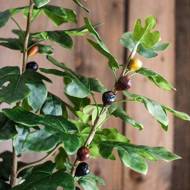 Rustic Reach Silk Fig Tree 34 - 82" - Real Touch Artificial Plant with Pot