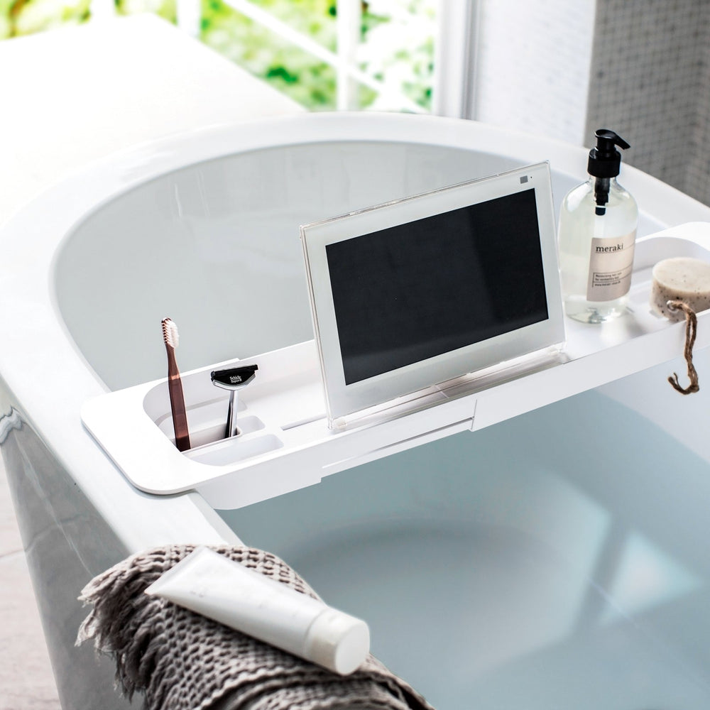 
                      
                        Expandable Bathtub Caddy, 2" H
                      
                    