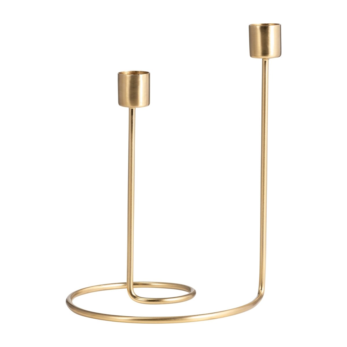 Sagebrook Home Swirly Iron 2 - Taper Candle Holder | Abstract Metal Design, 8"