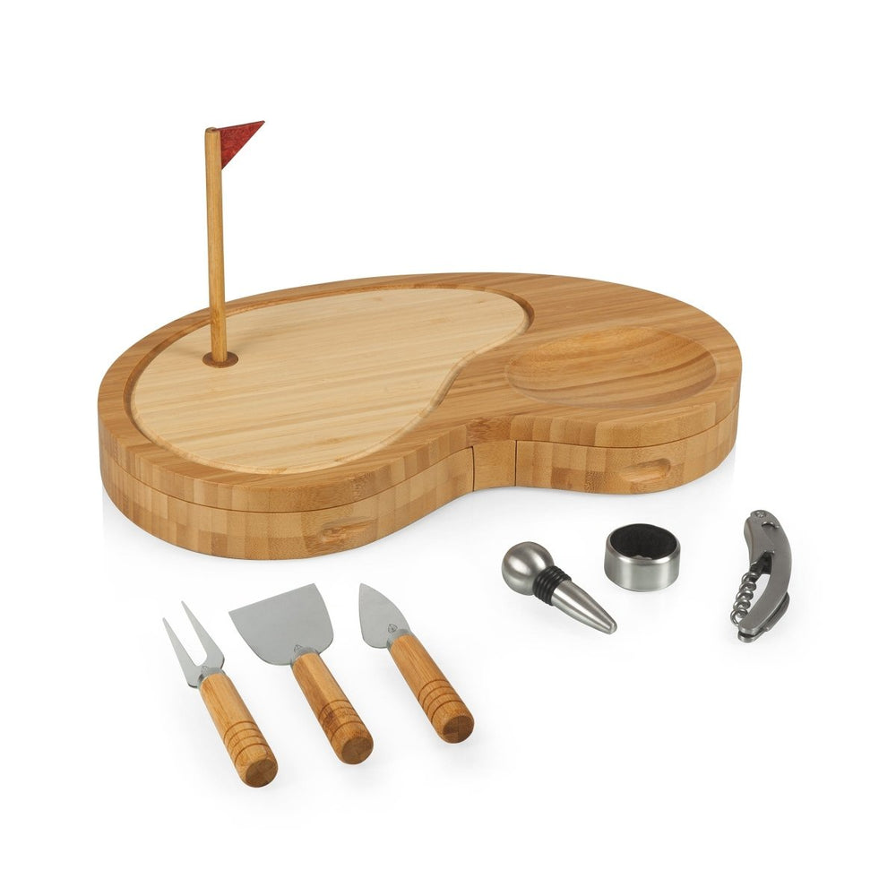 Picnic Time Family of Brands Sand Trap Golf Cheese Cutting Board & Tools Set - lily & onyx