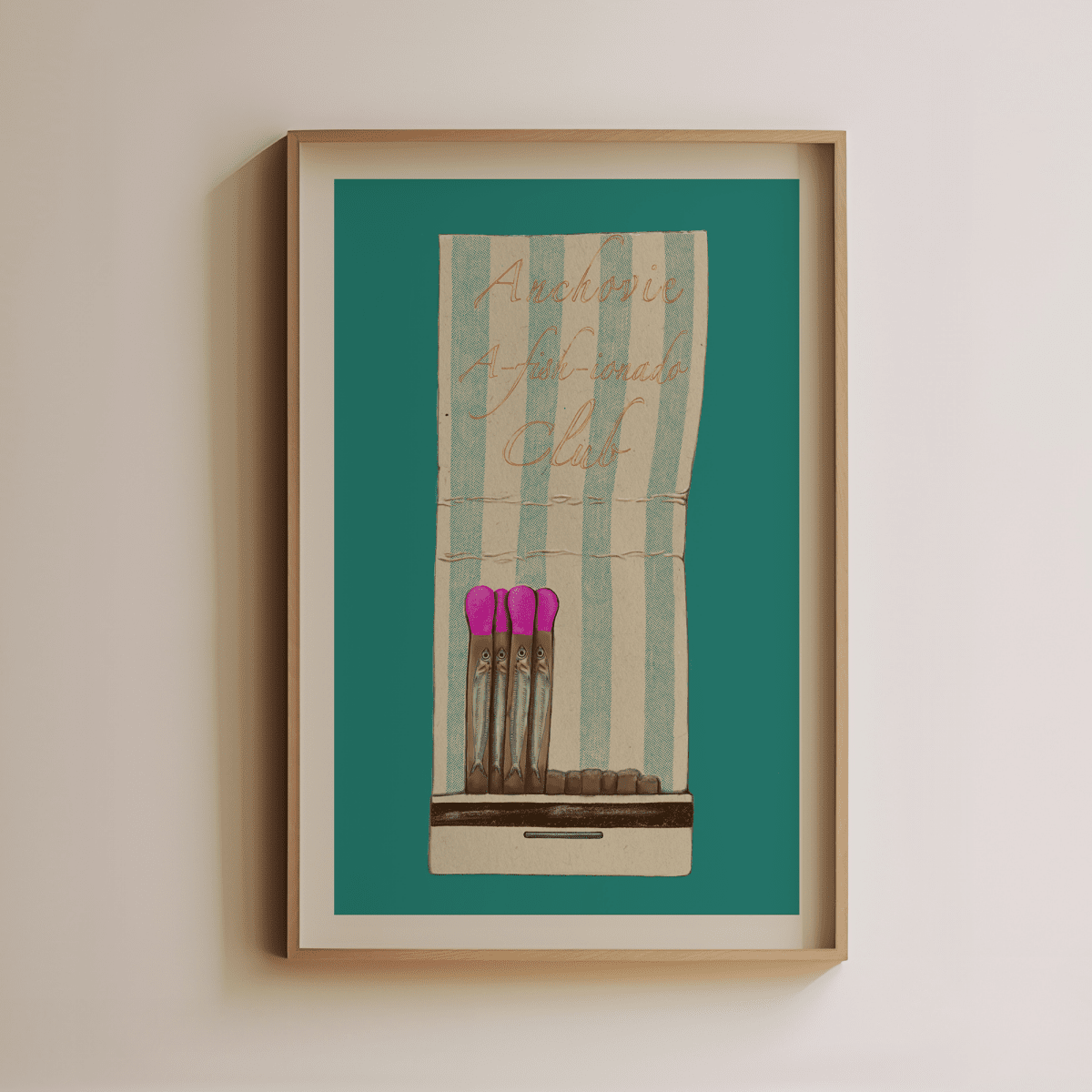 Sandgrain Studio A - Fish - ionado Club Matchbox Art Print – Vintage Mexican Wall Decor