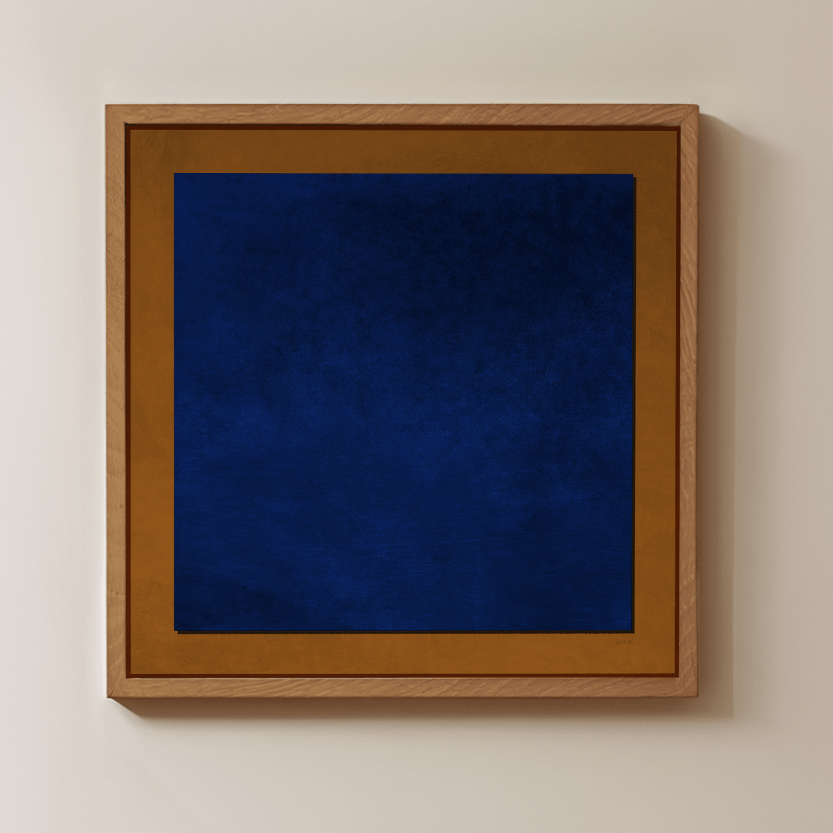 Sandgrain Studio Anchorlight by Seb M. | Square Blue Abstract Wall Art Print