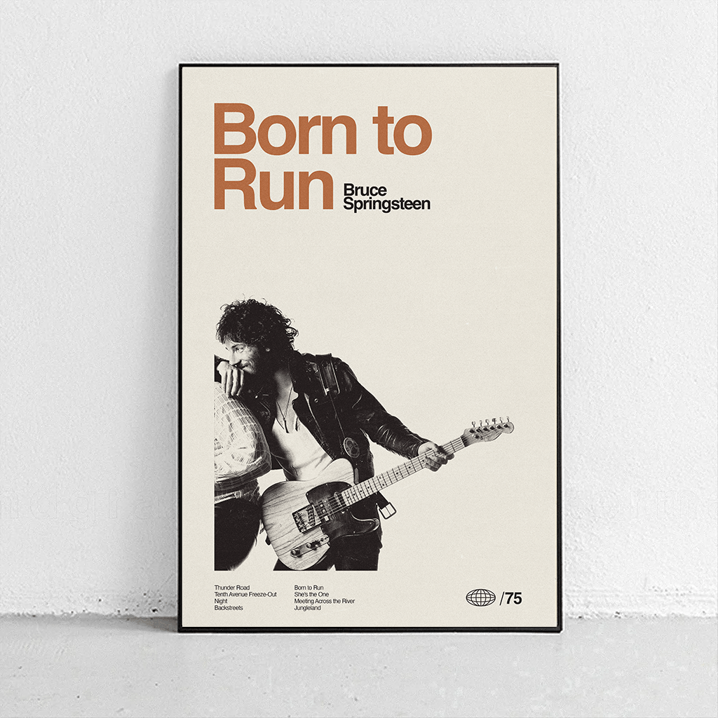 Sandgrain Studio Bruce Springsteen - Born to Run Art Print