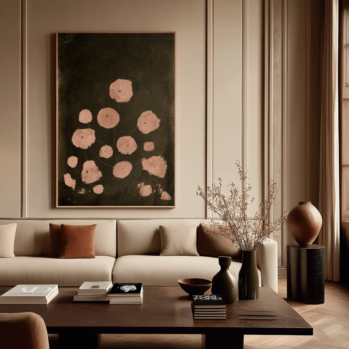 Sandgrain Studio Carnations by Seb Moran | Abstract Floral Wall Art Print