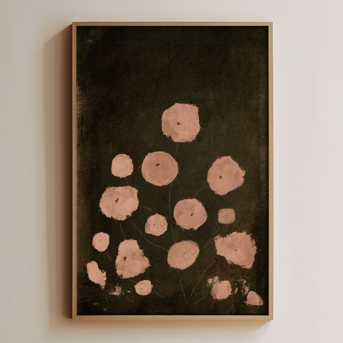 Sandgrain Studio Carnations by Seb Moran | Abstract Floral Wall Art Print