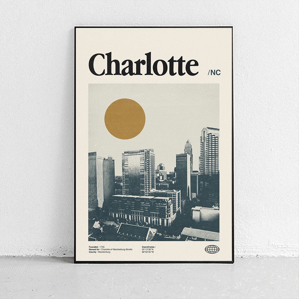 Sandgrain Studio Charlotte - North Carolina Art Print