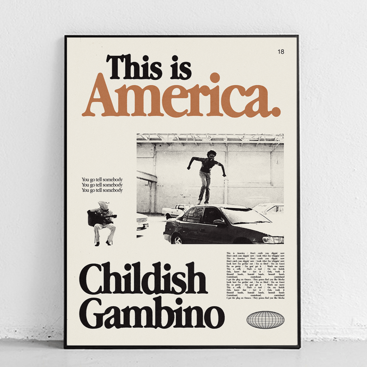 Sandgrain Studio Childish Gambino - This is America Art Print