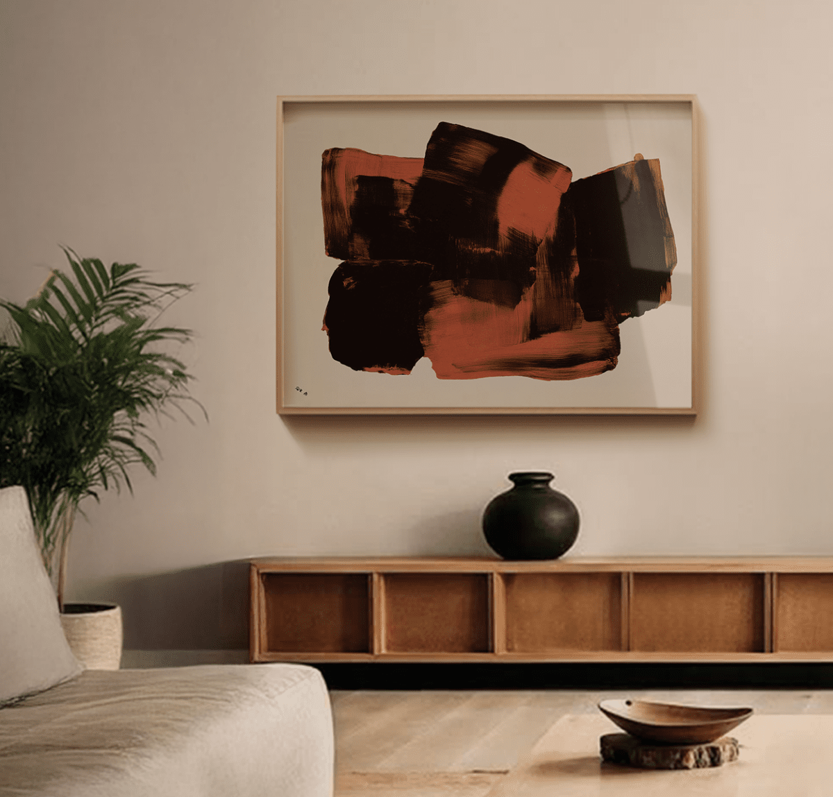Sandgrain Studio Collision Abstract Art Print – Bold Minimalist Wall Decor