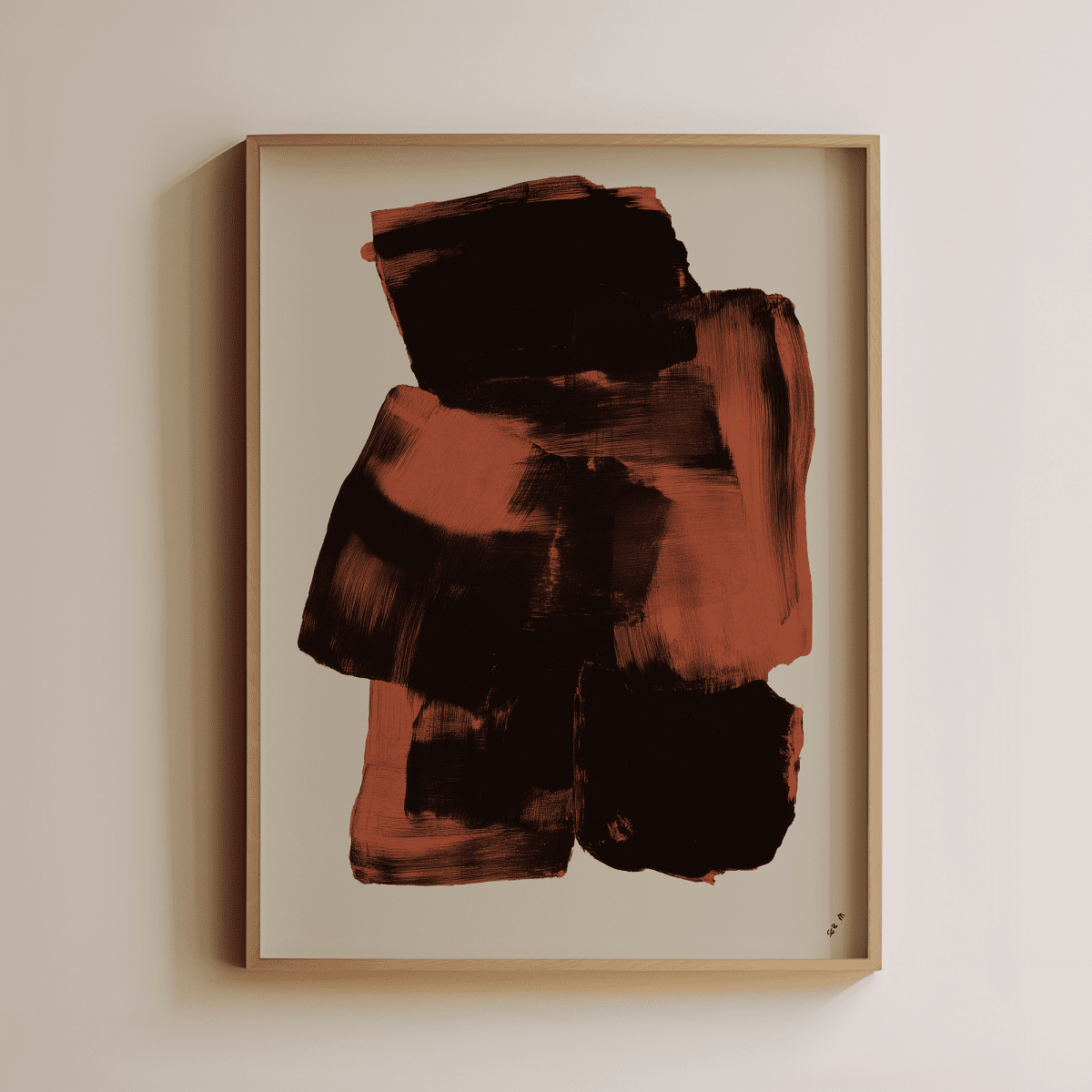 Sandgrain Studio Collision Abstract Art Print – Bold Minimalist Wall Decor