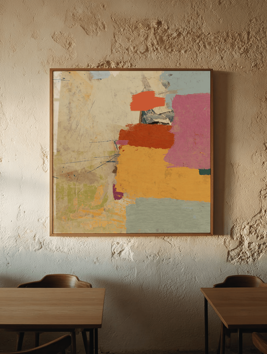 Sandgrain Studio Colores de Flor | Abstract Floral-Inspired Square Wall Art Print