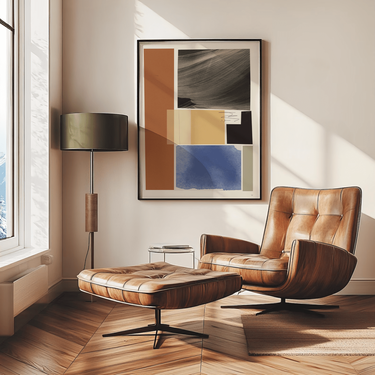 Sandgrain Studio Desert Winds Abstract Midcentury Modern Wall Art Print