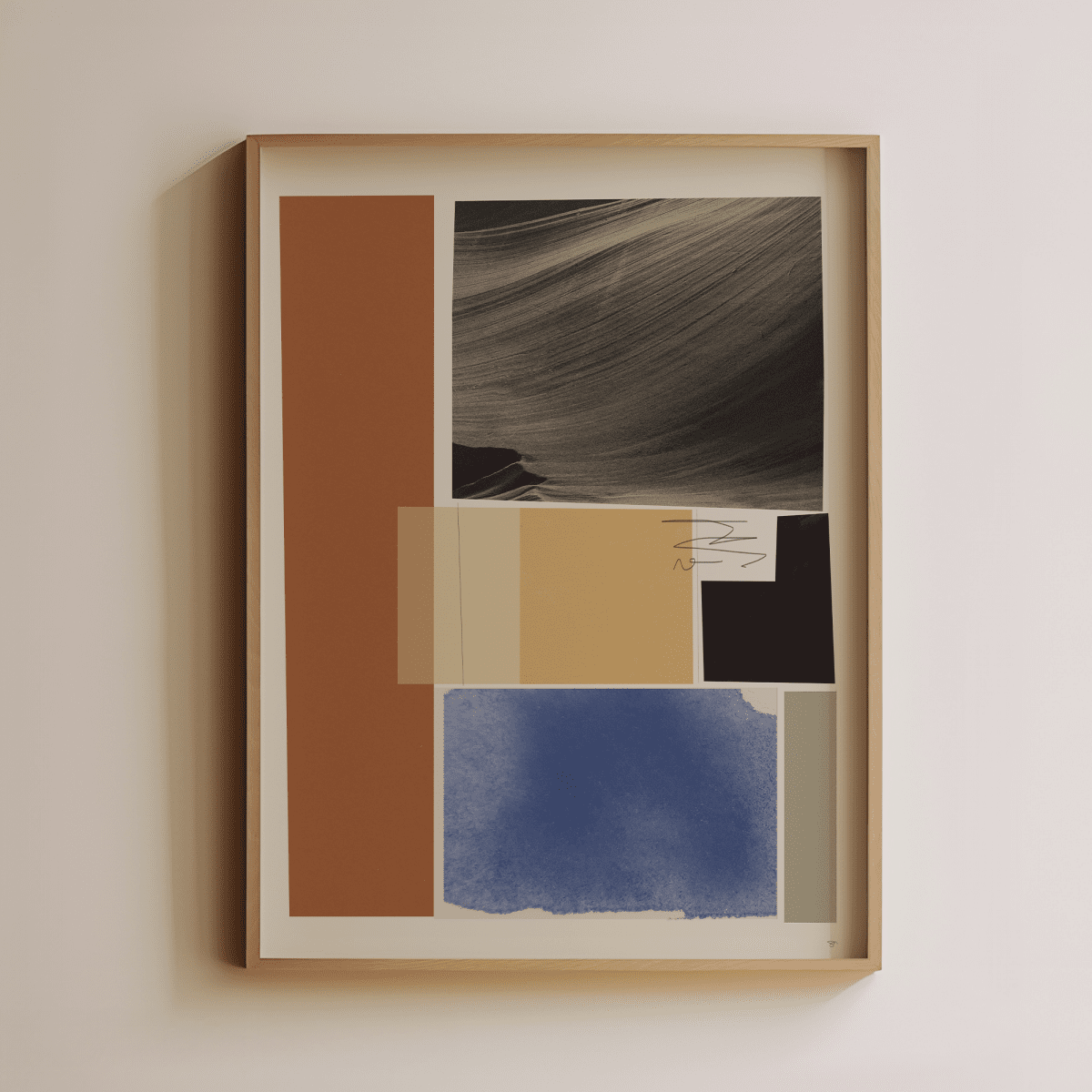 Sandgrain Studio Desert Winds Abstract Midcentury Modern Wall Art Print