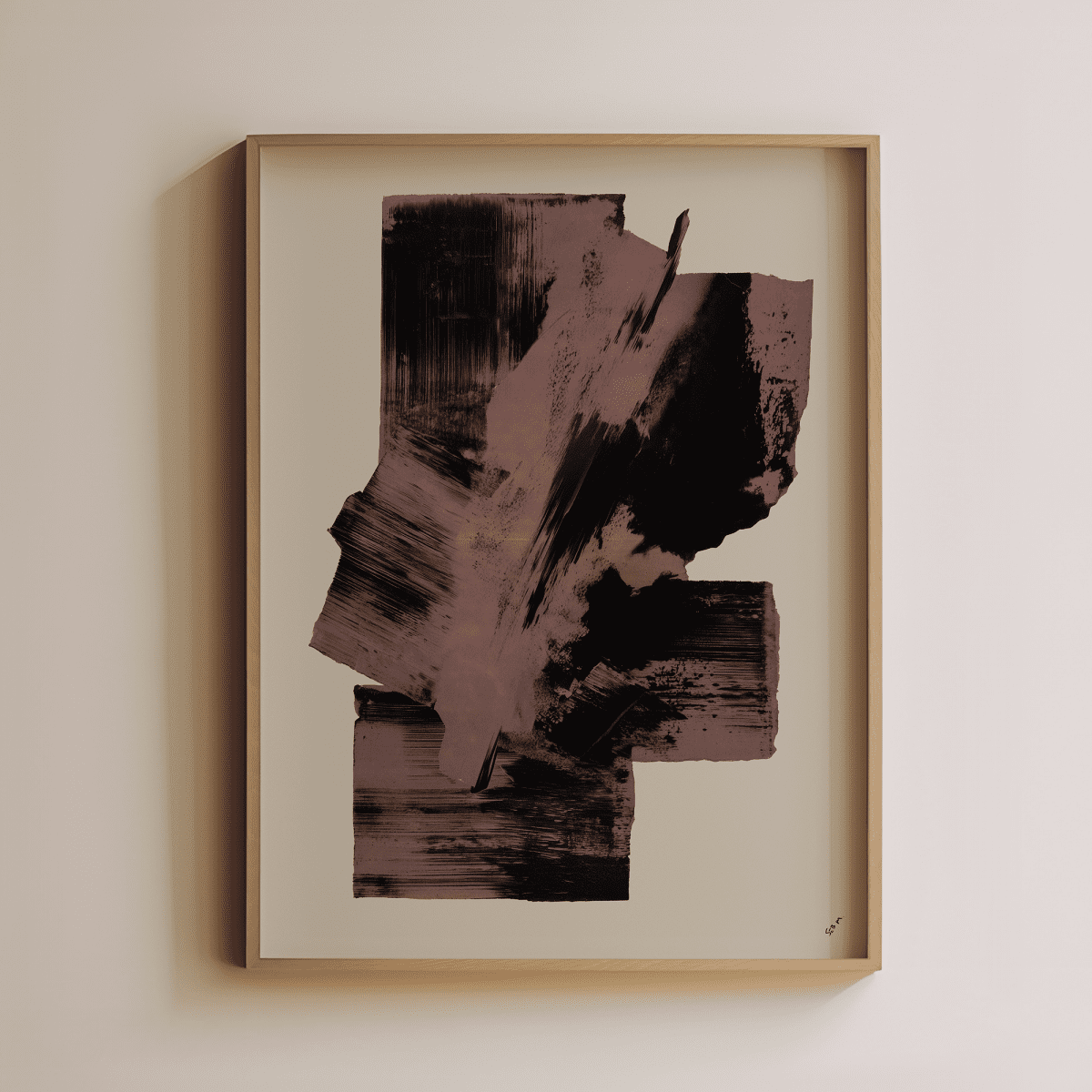 Sandgrain Studio Dragged Along Abstract Art Print – Expressive Minimalist Wall Art