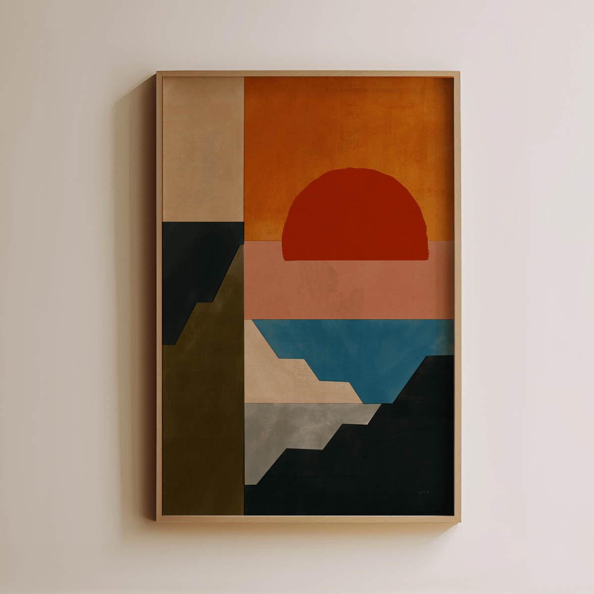 Sandgrain Studio Escalones by Seb Moran | Geometric Abstract Art Print
