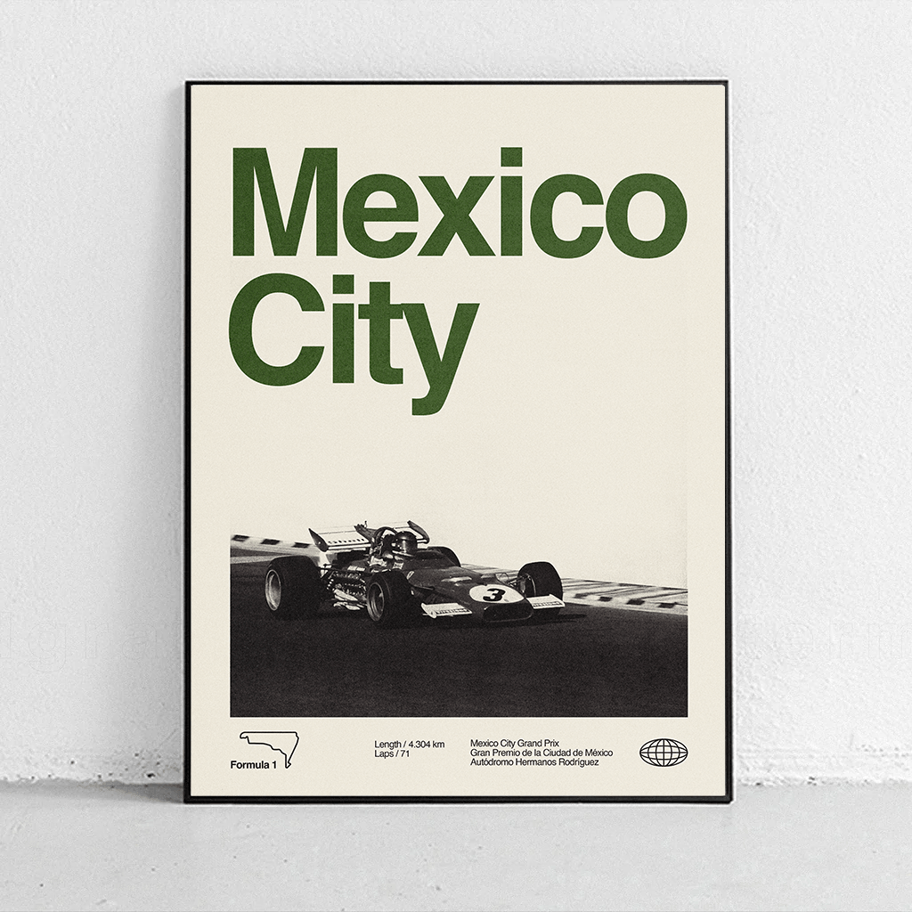 Sandgrain Studio F1 Mexico City Grand Prix - Formula One Art Print