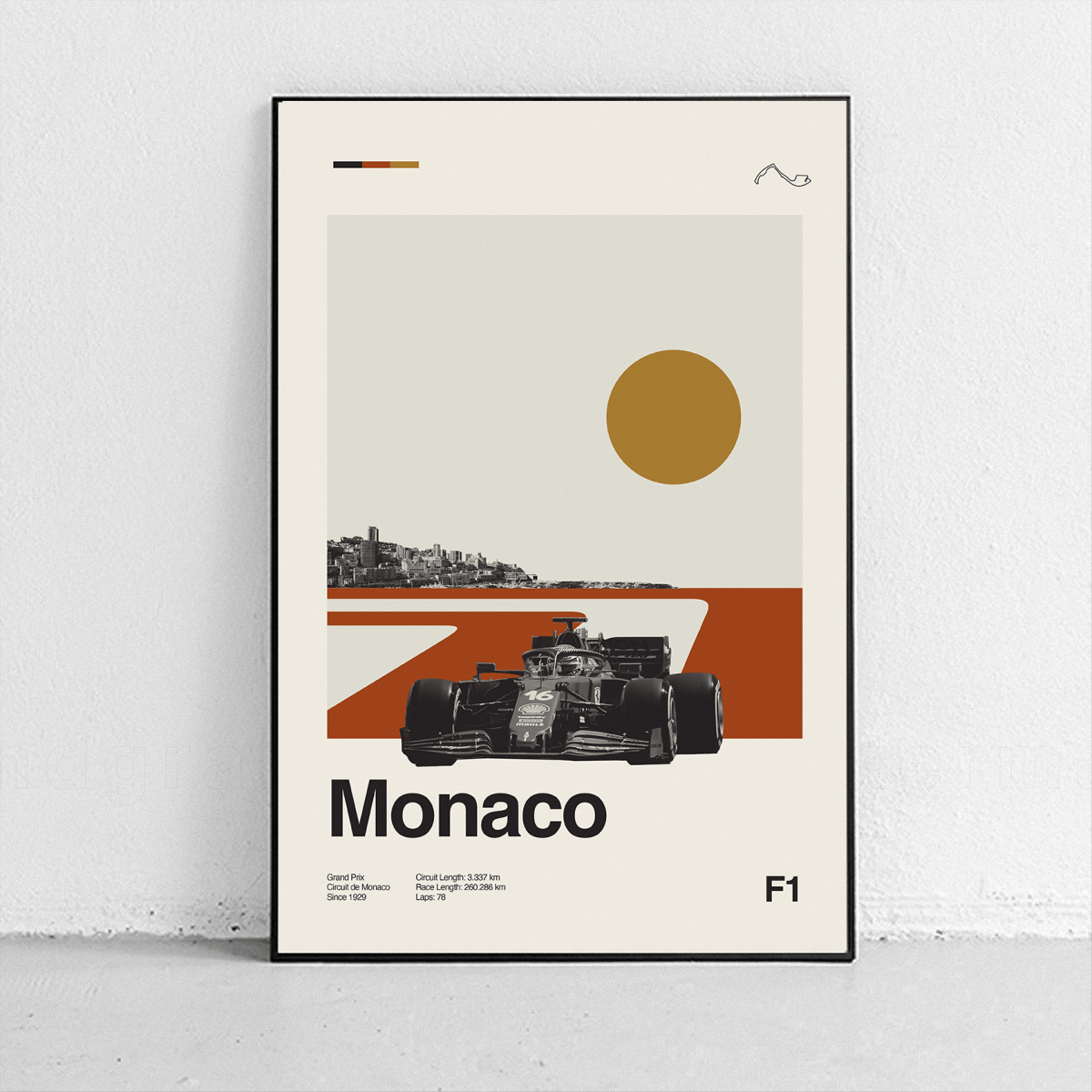 Sandgrain Studio F1 Monaco - Formula One Art Print