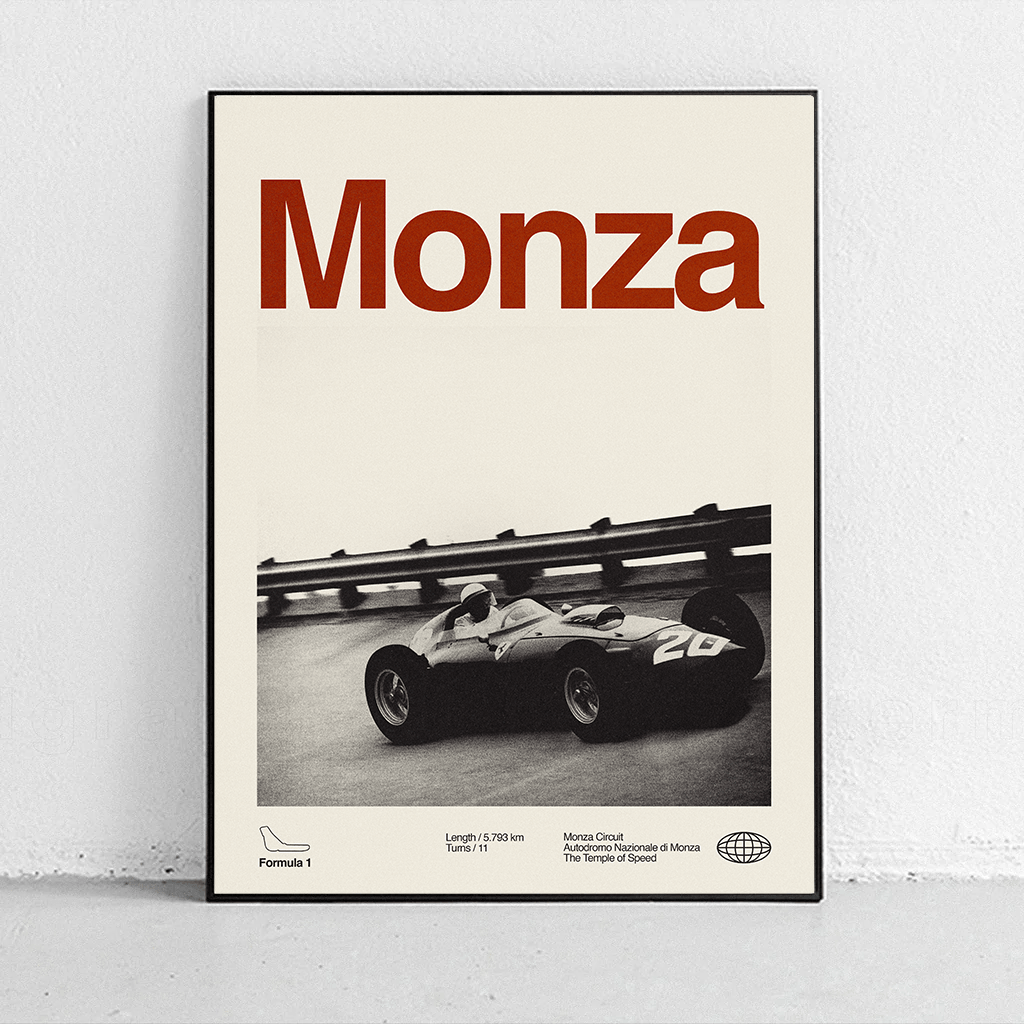 Sandgrain Studio F1 Monza Italy - Formula One Art Print