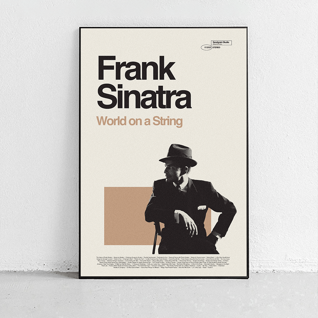 Sandgrain Studio Frank Sinatra - World on a String Art Print