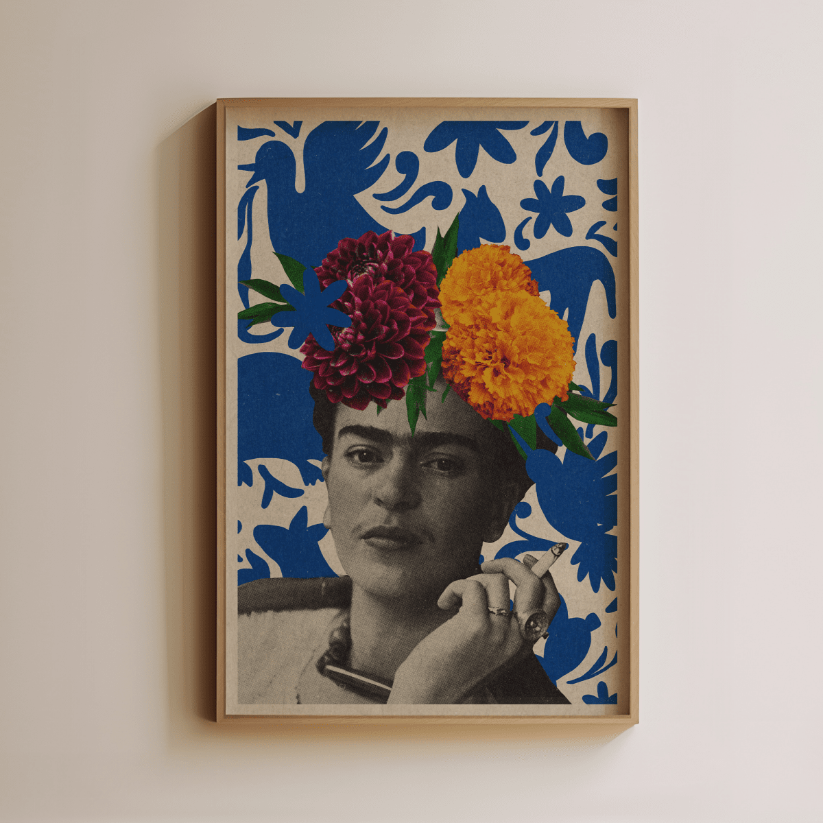 Sandgrain Studio Frida Kahlo Art Print by Maria Jose - Modern Portrait Wall Art