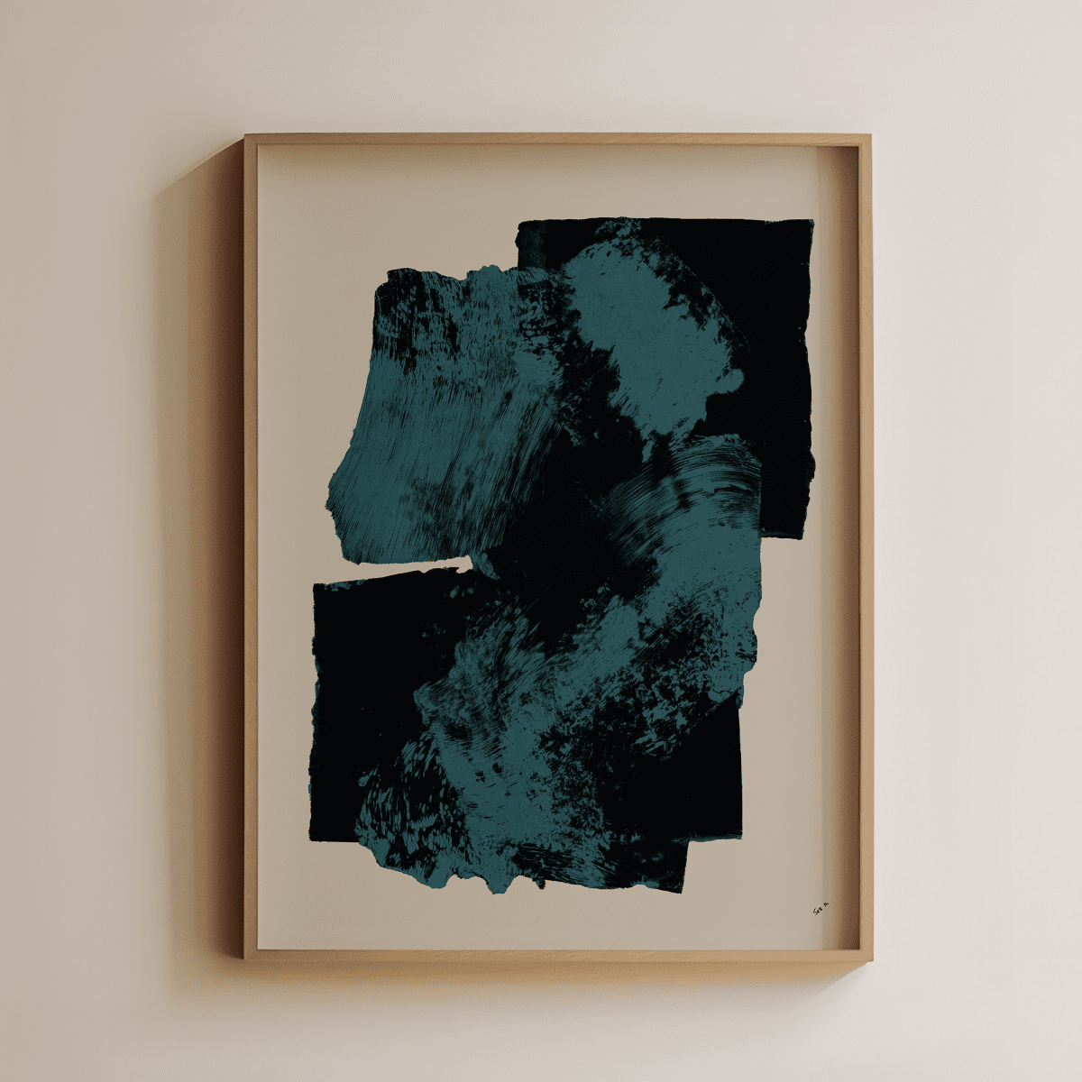 Sandgrain Studio Holding Your Breath Abstract Art Print – Modern Minimalist Wall Art