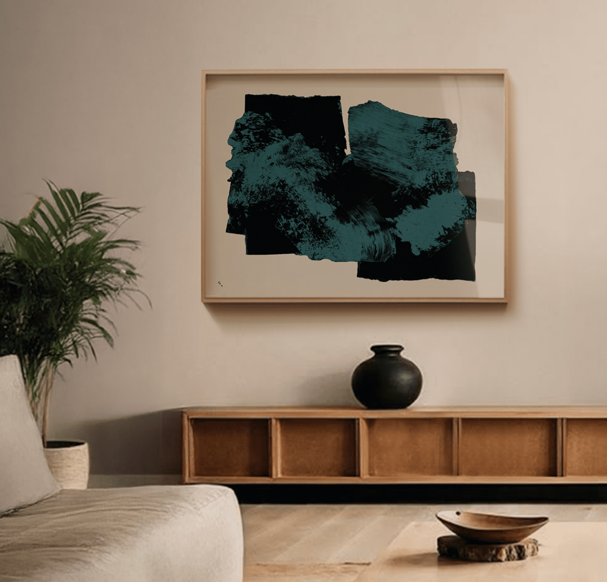 Sandgrain Studio Holding Your Breath Abstract Art Print – Modern Minimalist Wall Art