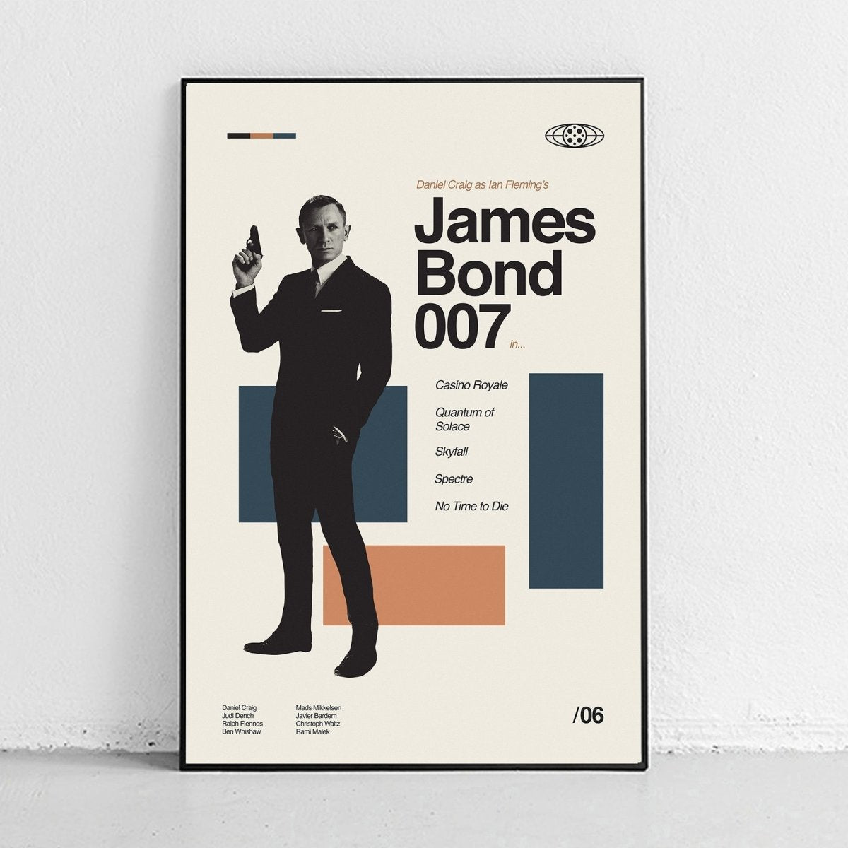 Sandgrain Studio James Bond - 007 - Daniel Craig Art Print