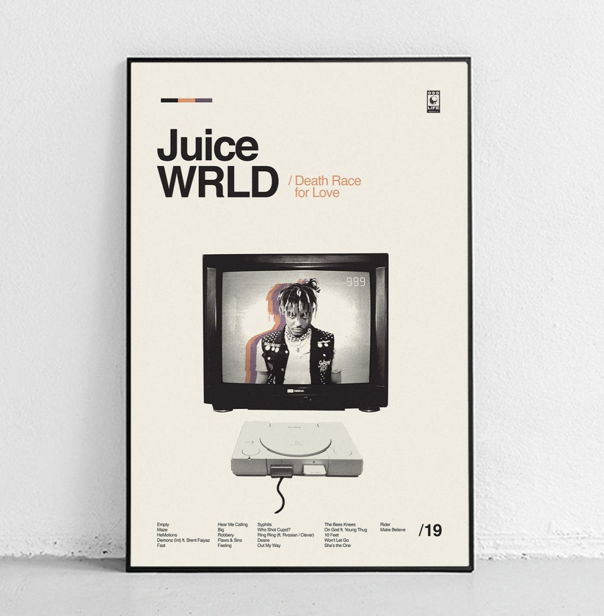 Sandgrain Studio Juice WRLD - Death Race For Love Art Print