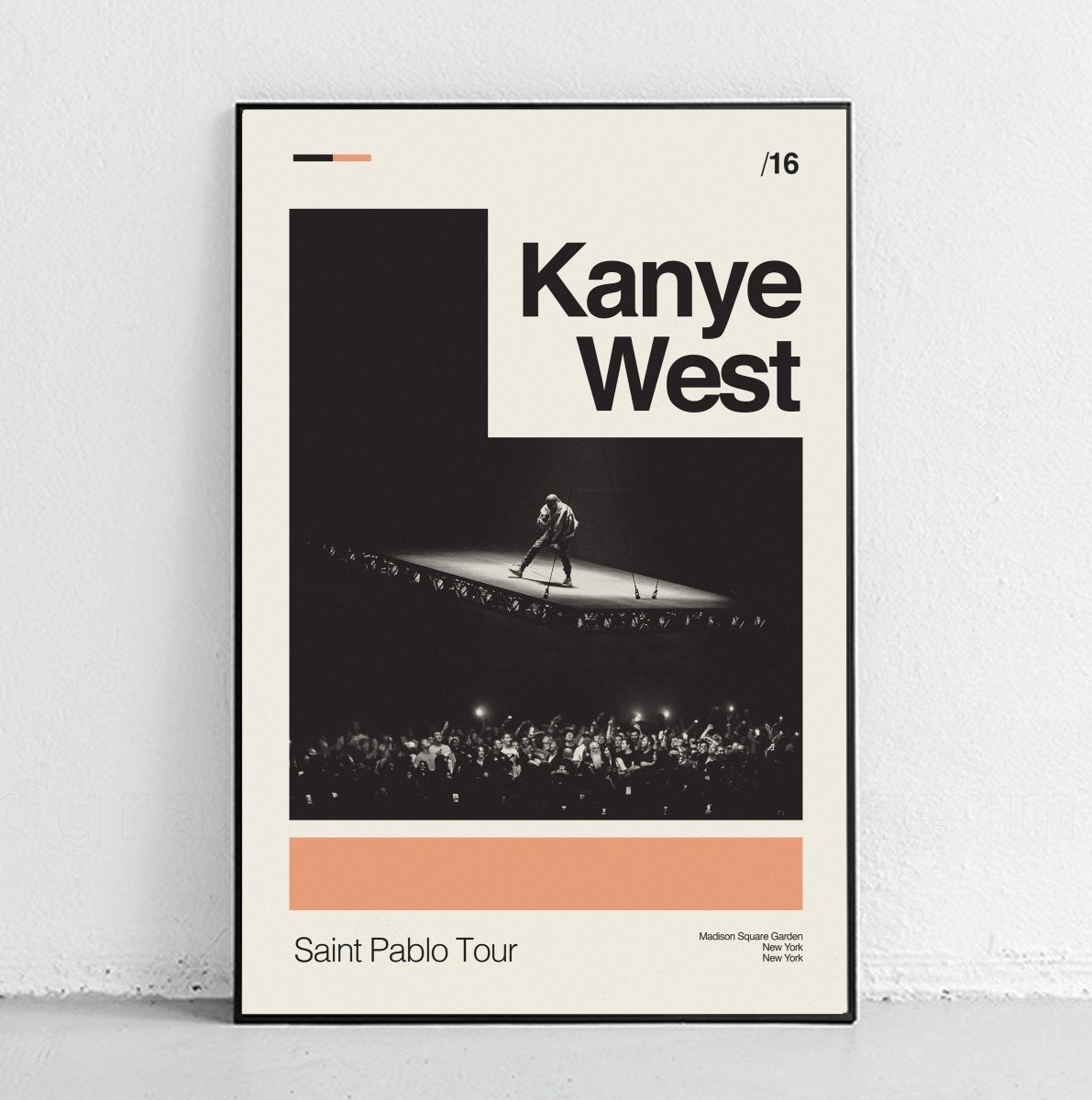 Sandgrain Studio Kanye West - Saint Pablo Tour Art Print