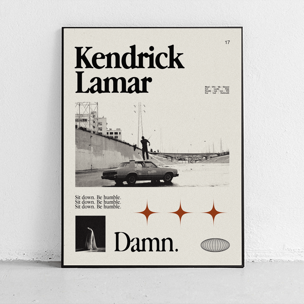 Sandgrain Studio Kendrick Lamar - Damn. Art Print