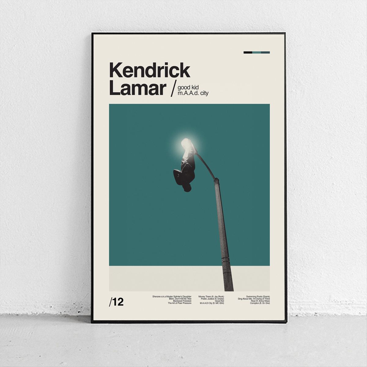 Sandgrain Studio Kendrick Lamar - good kid m.A.A.d. city Art Print