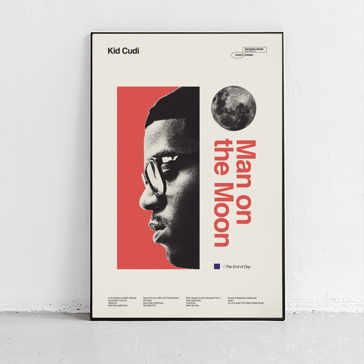 Sandgrain Studio Kid Cudi - Man on the Moon Art Print