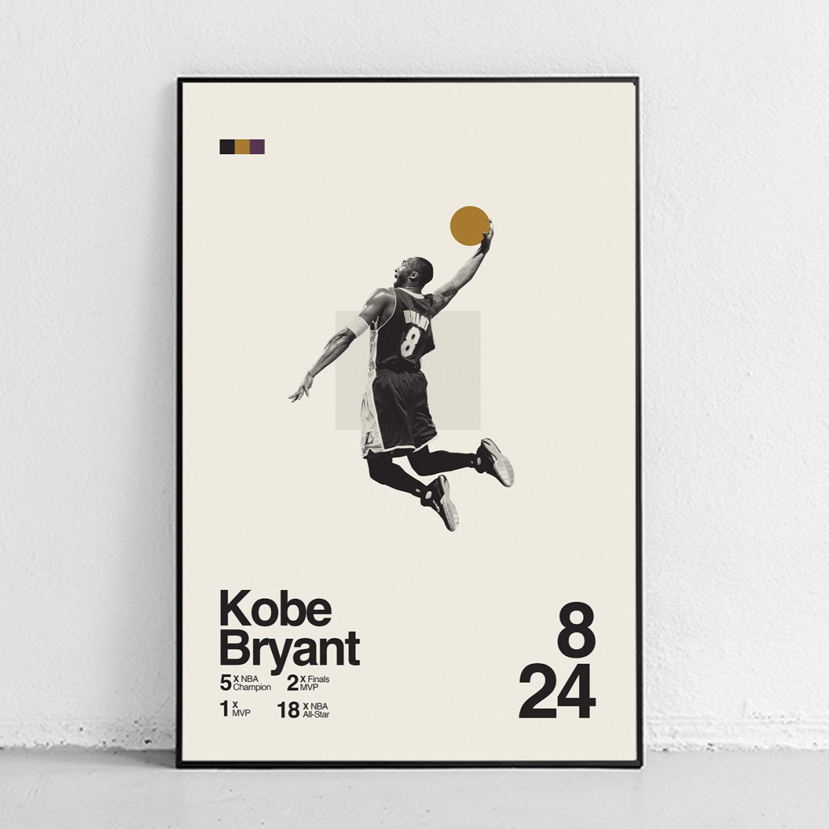 Sandgrain Studio Kobe Bryant - Lakers Art Print