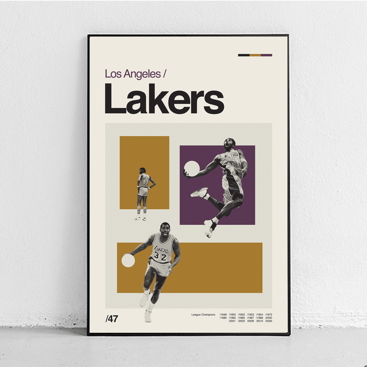 Sandgrain Studio Los Angeles Lakers Art Print