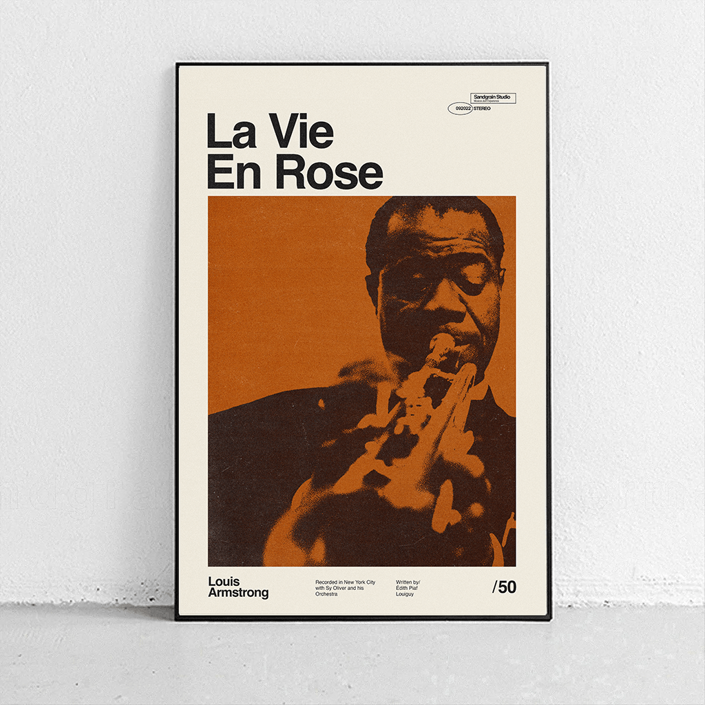 Sandgrain Studio Louis Armstrong - La Vie En Rose Art Print