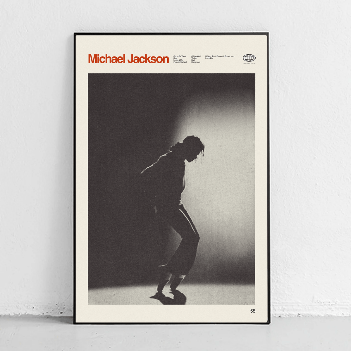 Sandgrain Studio Michael Jackson - Discography Art Print