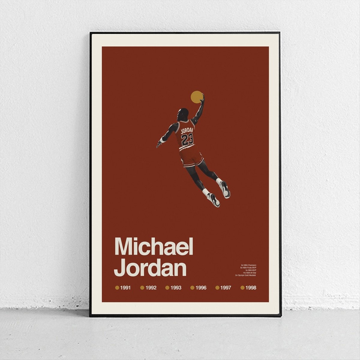 Sandgrain Studio Michael Jordan - Chicago Bulls Art Print