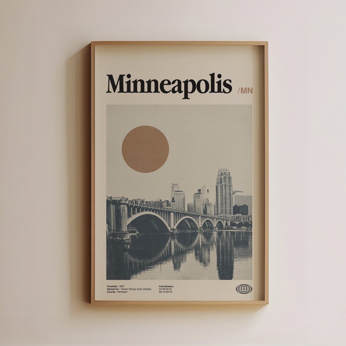 Sandgrain Studio Minneapolis Minnesota Poster - Vintage Travel Wall Art