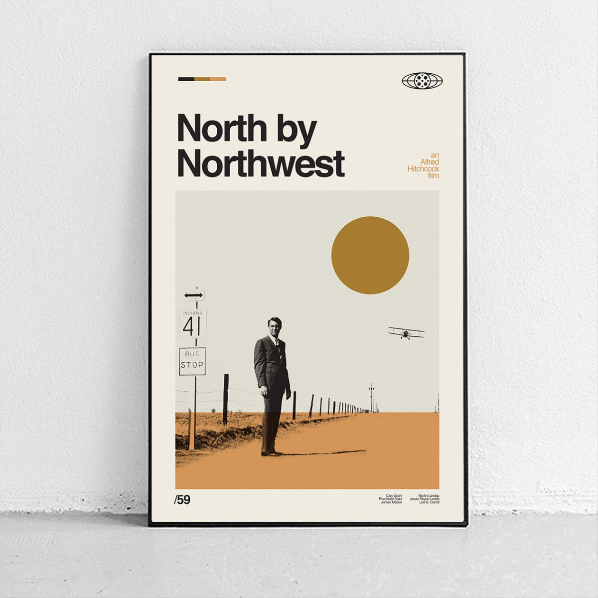 Sandgrain Studio North by Northwest - Alfred Hitchcock Art Print