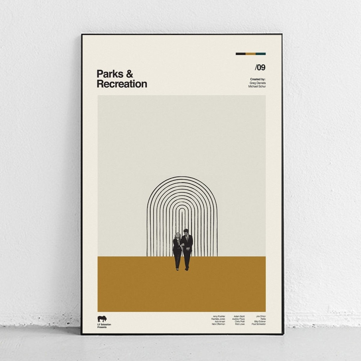 Sandgrain Studio Parks & Recreation - Leslie and Ben Art Print