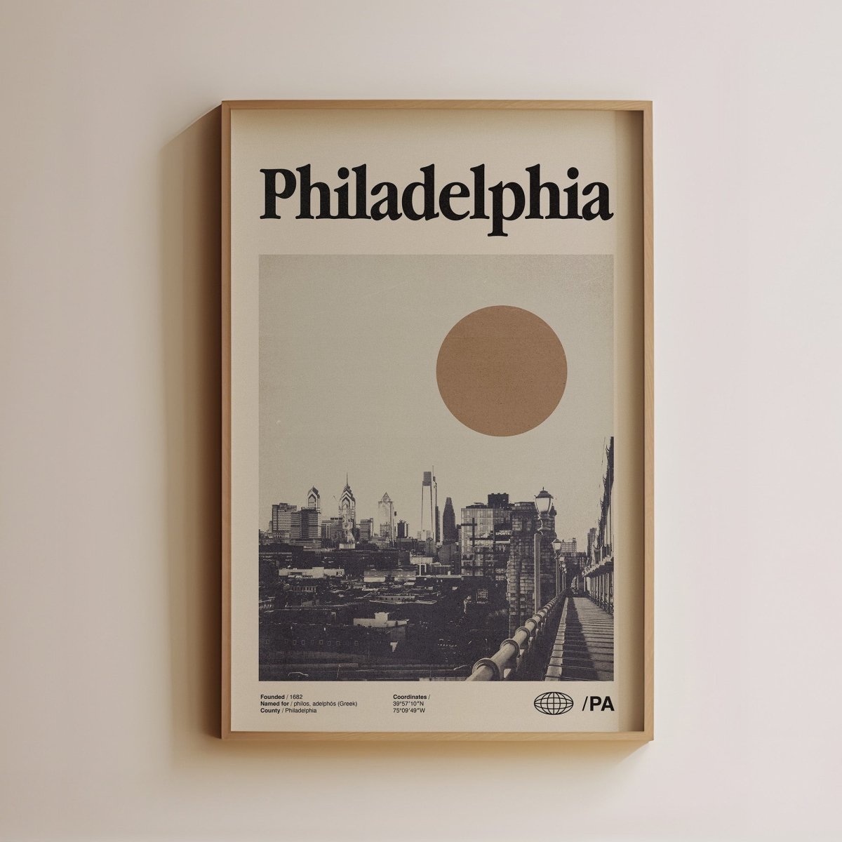 Sandgrain Studio Philadelphia Pennsylvania Poster - Vintage Travel Art