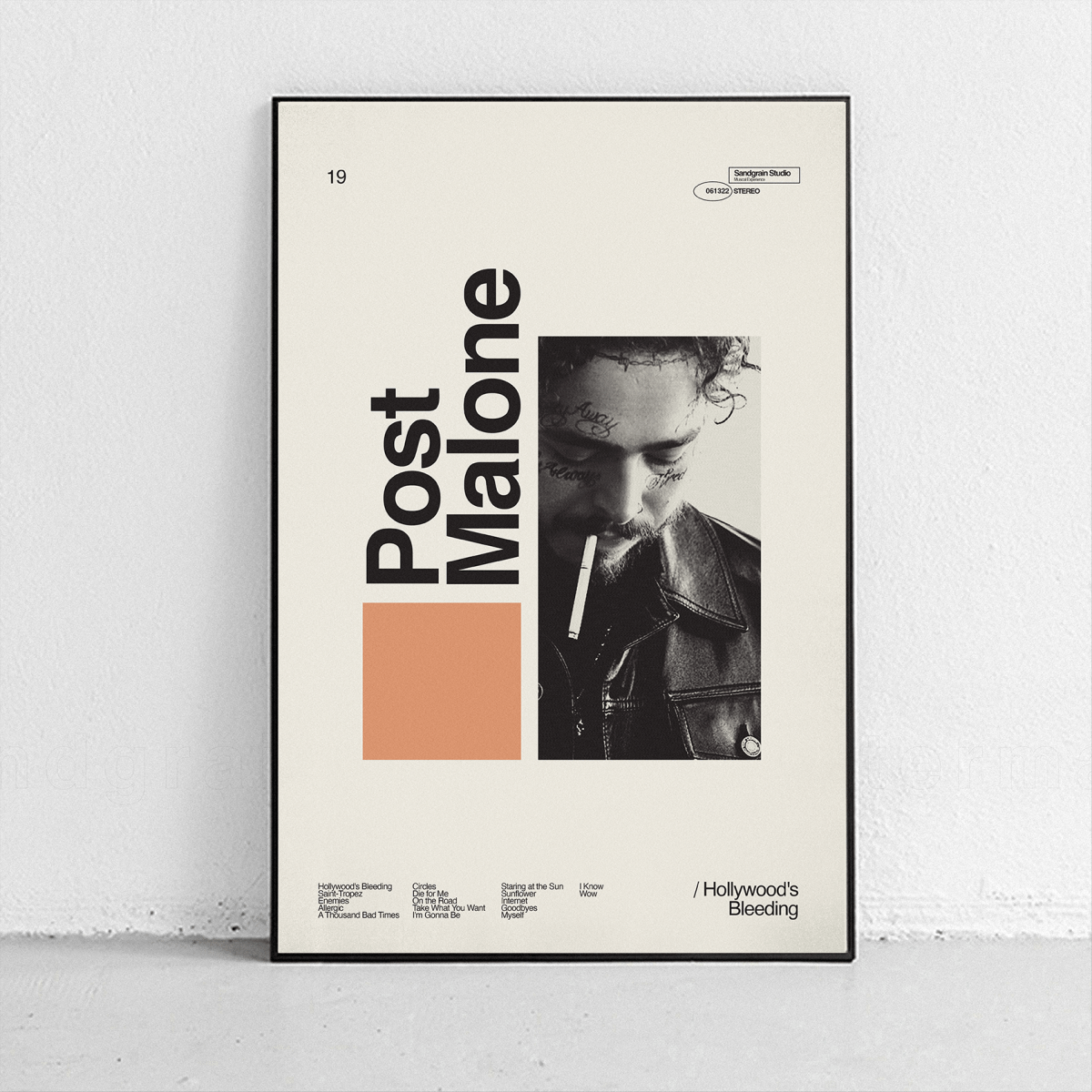 Sandgrain Studio Post Malone Art Print