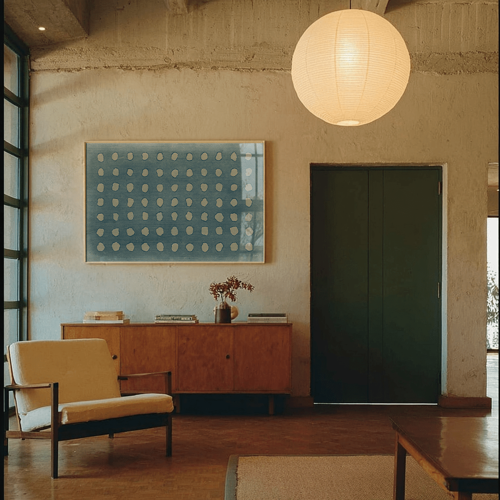 Sandgrain Studio Rhythm by Seb Moran | Blue Abstract Wall Art Print