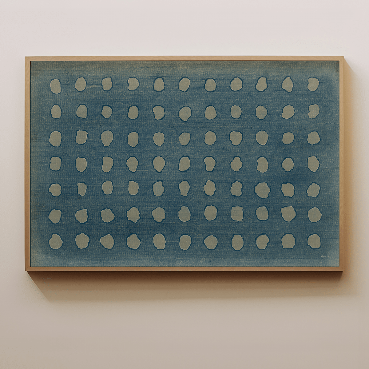 Sandgrain Studio Rhythm by Seb Moran | Blue Abstract Wall Art Print