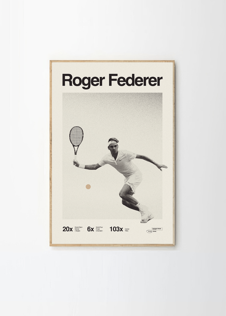 Sandgrain Studio Roger Federer Art Print