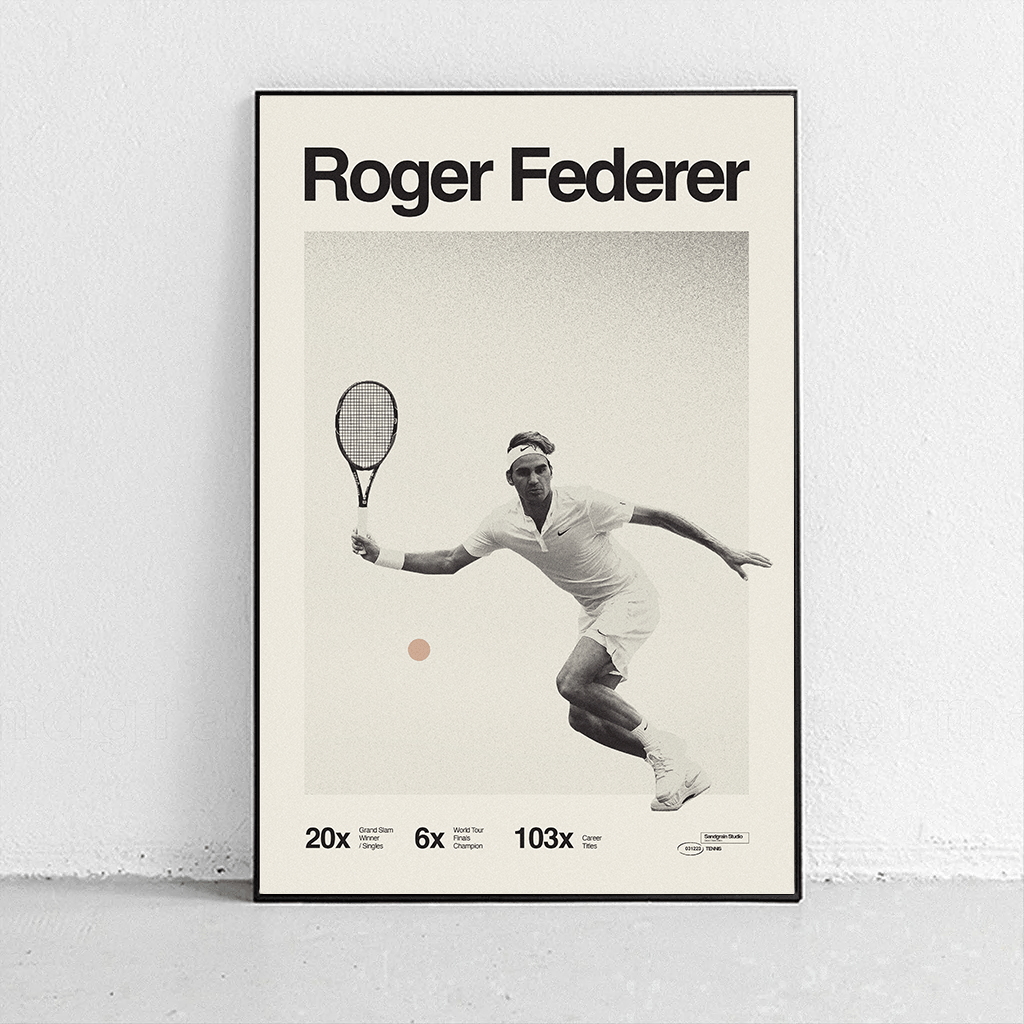 Sandgrain Studio Roger Federer Art Print