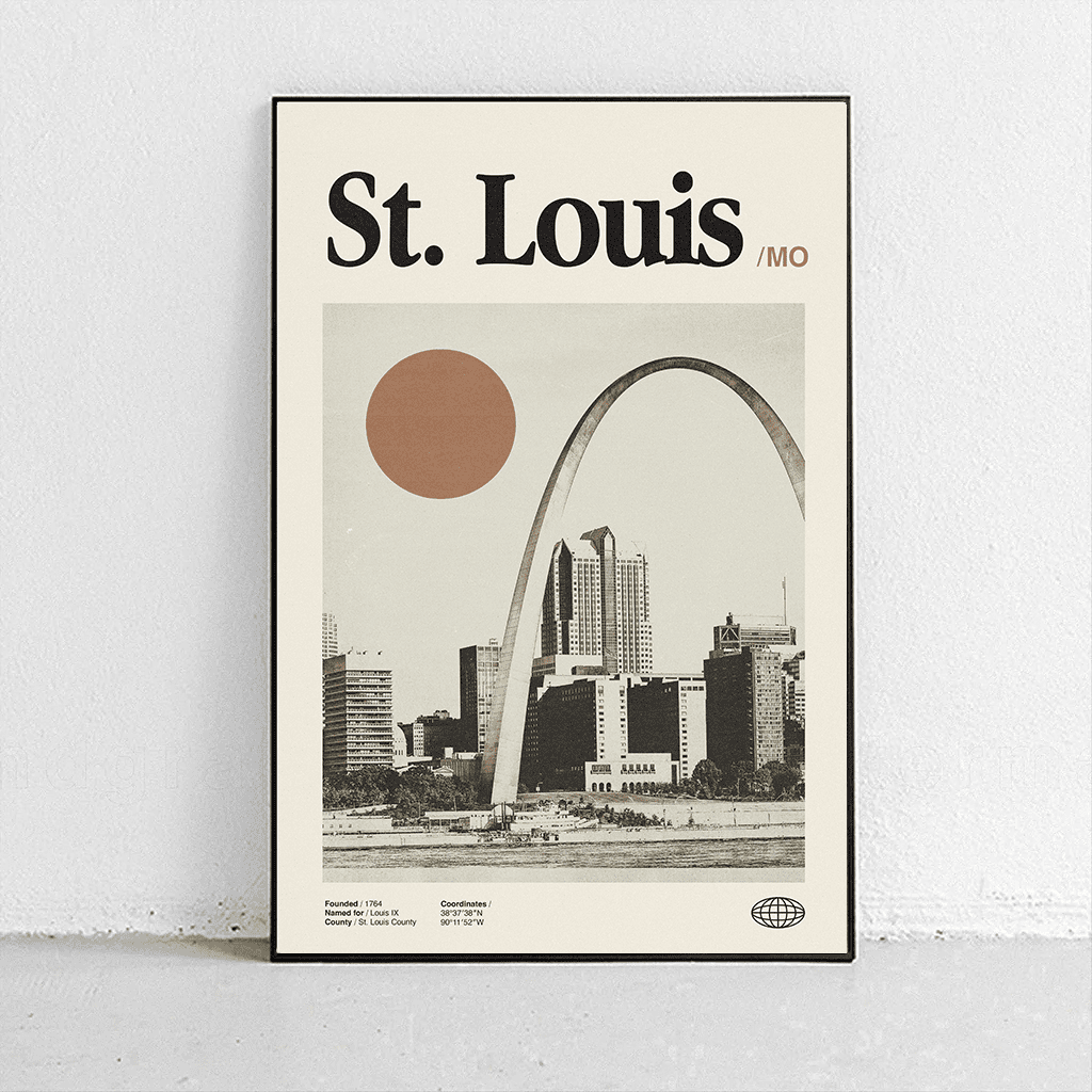 Sandgrain Studio St. Louis Missouri Poster - Vintage Travel Wall Art