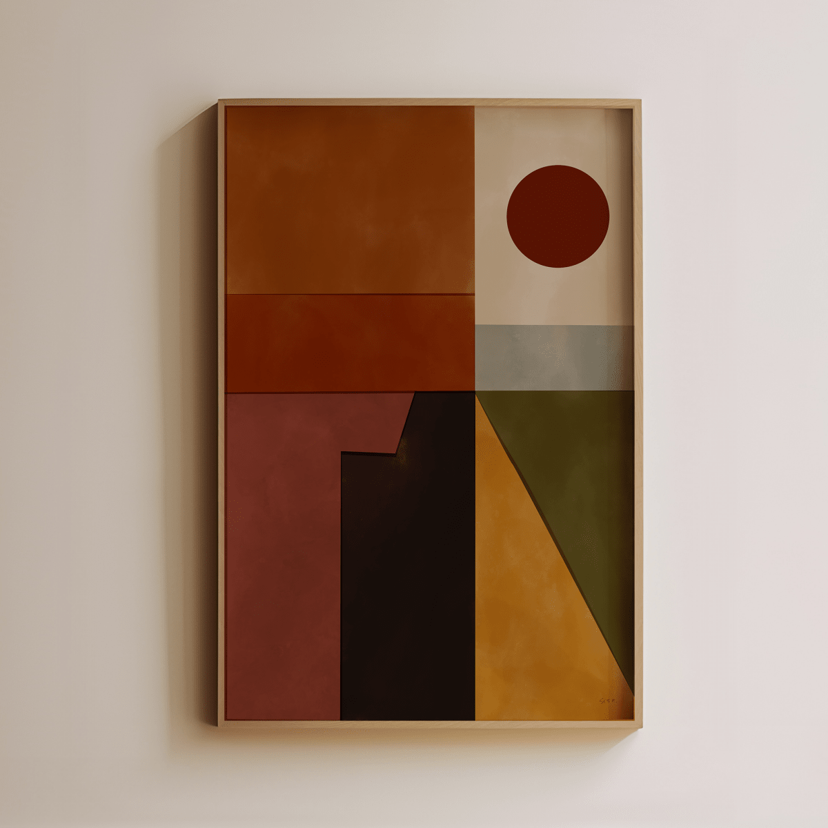 Sandgrain Studio Sun Shadows by Seb Moran | Geometric Abstract Wall Art Print